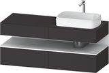 DURAVIT Qatego Konsolenwaschtischunterbau 1400 mm Weiß Matt Eiche Schwarz Matt wandhängend