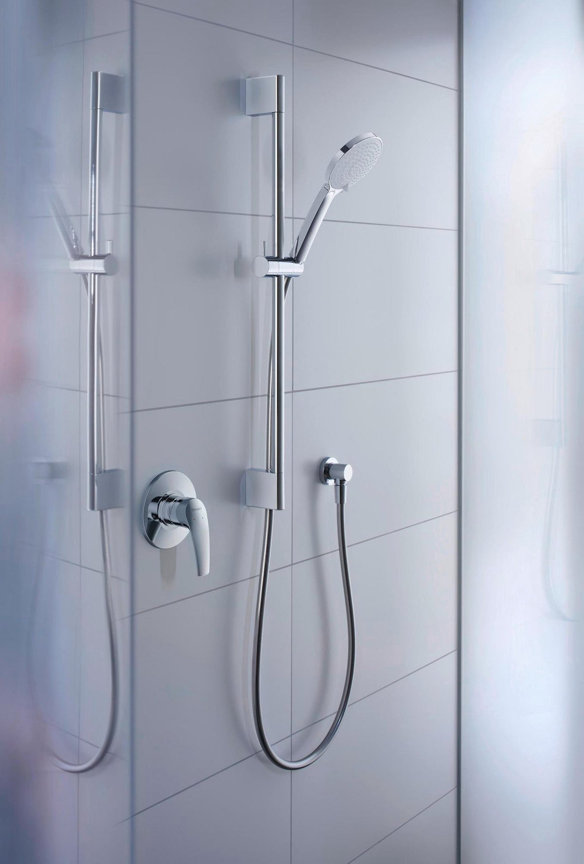 Duravit Brausestange 900 mm Gold Poliert – Höhenverstellbar mit verdeckter Befestigung