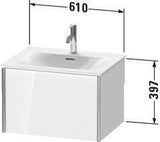 Duravit Waschtischunterbau XVIU 610 mm wandhängend Nussbaum mitte für Viu 234463