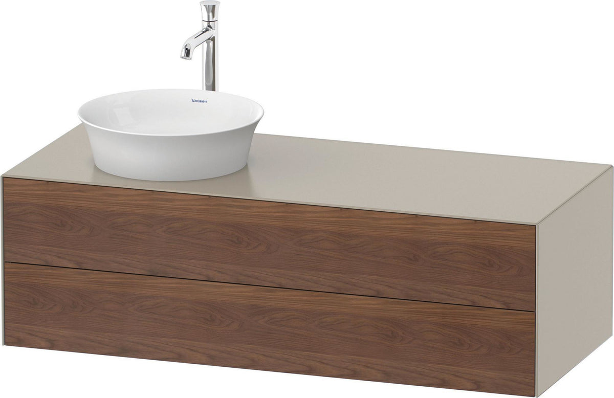 DURAVIT White Tulip Waschtischunterbau wandhängend 1300 mm mit 2 Schubkästen, weiß seidenmatt