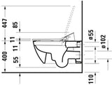 DURAVIT SensoWash Slim Dusch-WC-Sitz für Happy D.2 – mit Fernbedienung & Durchlauferhitzer