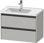 betongrau matt / 2 Schubkästen / Waschtischunterbau