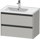 Duravit Ketho.2 Waschtischunterbau 784 mm betongrau matt mit 2 Schubkästen und Becken links