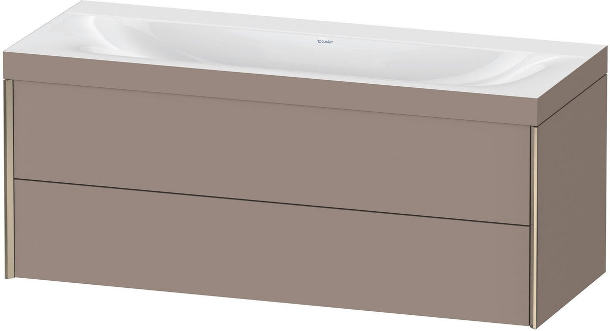 DURAVIT XViu c-bonded Waschtischunterbauset 1200 mm wandhängend mit 2 Schubkästen