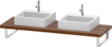 DURAVIT L-Cube Konsole variabel 45 mm weiß matt mit 2 Ausschnitten, 550 mm tief