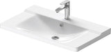 Duravit Möbelwaschtisch P3 Comforts 850x500mm weiß mit Überlauf, ohne Hahnloch, Ablagefläche links
