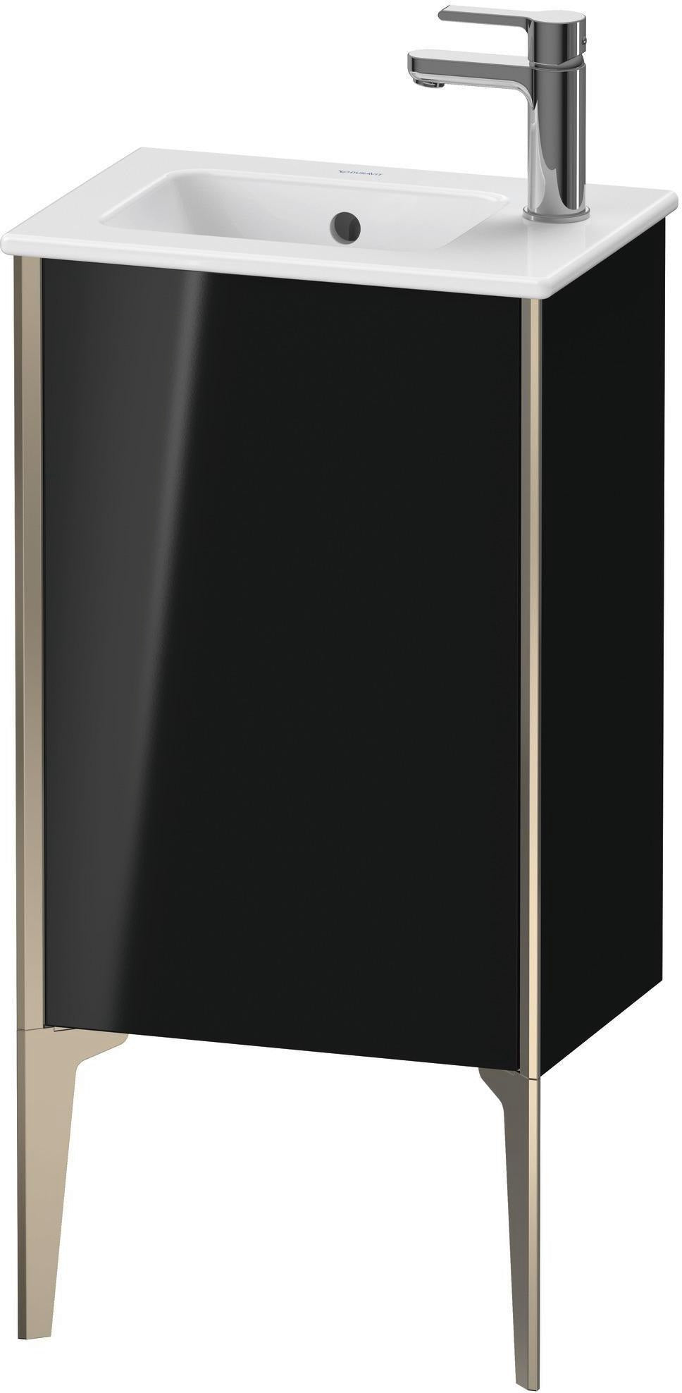 DURAVIT XViu Waschtischunterbau bodenstehend 1 Tür 594 mm schwarz hochglanz