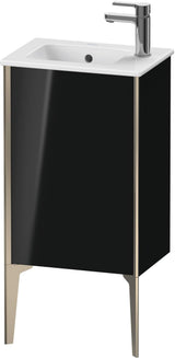 DURAVIT XViu Waschtischunterbau bodenstehend 1 Tür 594 mm schwarz hochglanz