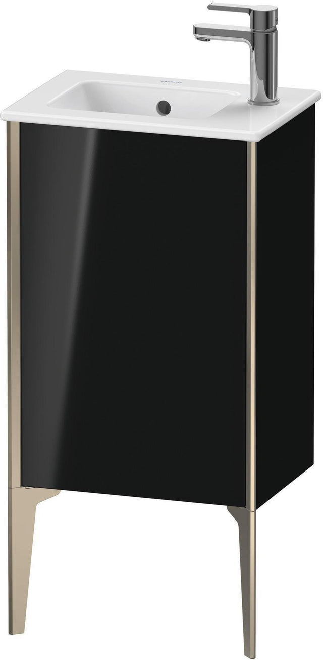 DURAVIT XViu Waschtischunterbau bodenstehend 1 Tür 594 mm schwarz hochglanz