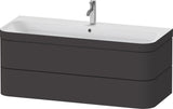 Duravit Happy D.2 c-bonded Waschtischset 1175 mm wandhängend mit 2 Schubkästen und Tip-on Technik
