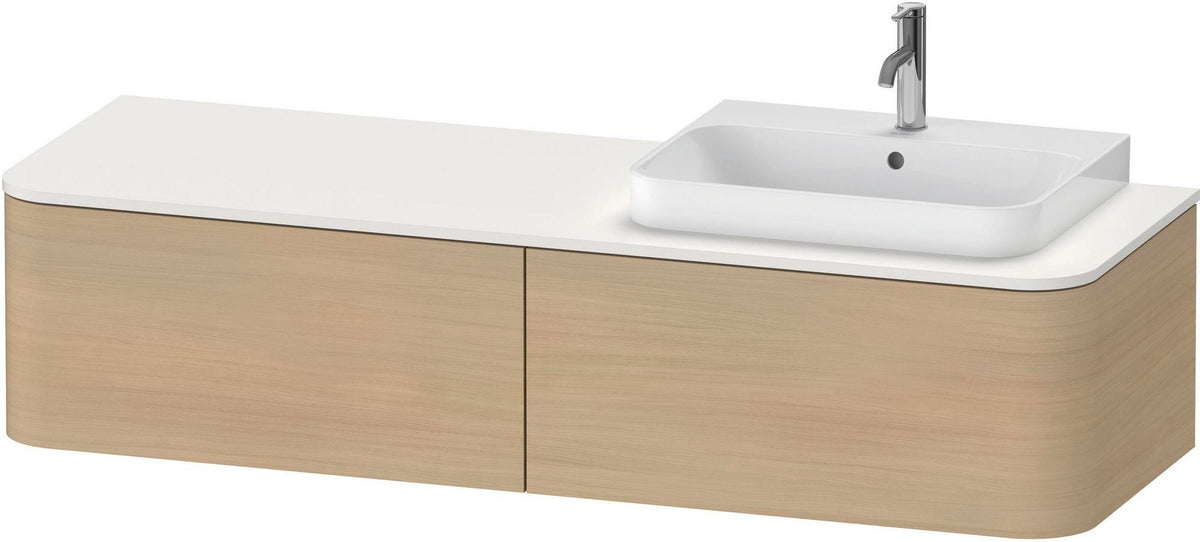 DURAVIT Happy D.2 Konsolenwaschtischunterbau 1600 mm Taupe Supermatt mit 2 Auszügen und Tip-On