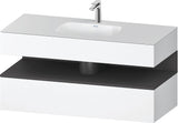 DURAVIT Qatego Studio F. A. Porsche Einbauwaschtisch mit Konsolenwaschtischunterbau 1200 mm Weiß Matt