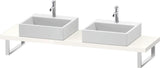 DURAVIT L-Cube Konsole Compact 2 Aussparungen, 480 mm tief, weiß matt – variable Breite