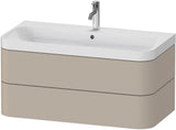 DURAVIT Happy D.2 c-shaped Waschtischset 975 mm wandhängend mit Tip-on und Soft-Close