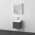 Duravit No.1 Möbel-Set 550x450mm graphit matt – mit Waschtisch, Unterbau & Spiegelschrank