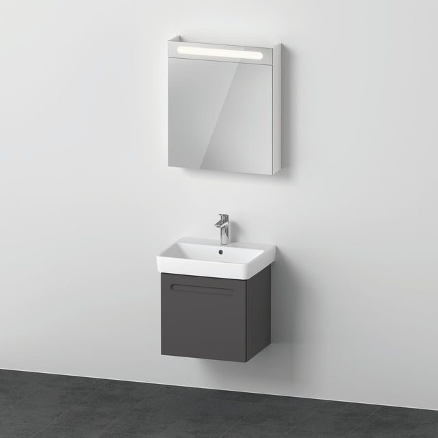 Duravit No.1 Möbel-Set 550x450mm graphit matt – mit Waschtisch, Unterbau & Spiegelschrank