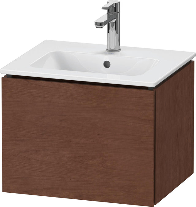 Duravit L-Cube Waschtischunterbau wandhängend, 1 Auszug, Amerik. Nussbaum, 520 mm
