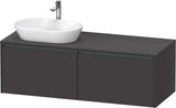 Duravit Ketho.2 Konsolen-Waschtischunterbau 1400 mm Betongrau Matt mit 2 Auszügen