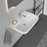 DURAVIT DuraStyle Waschtisch 650 mm mit Überlauf und WonderGliss – Wandhängend, 1 Hahnloch