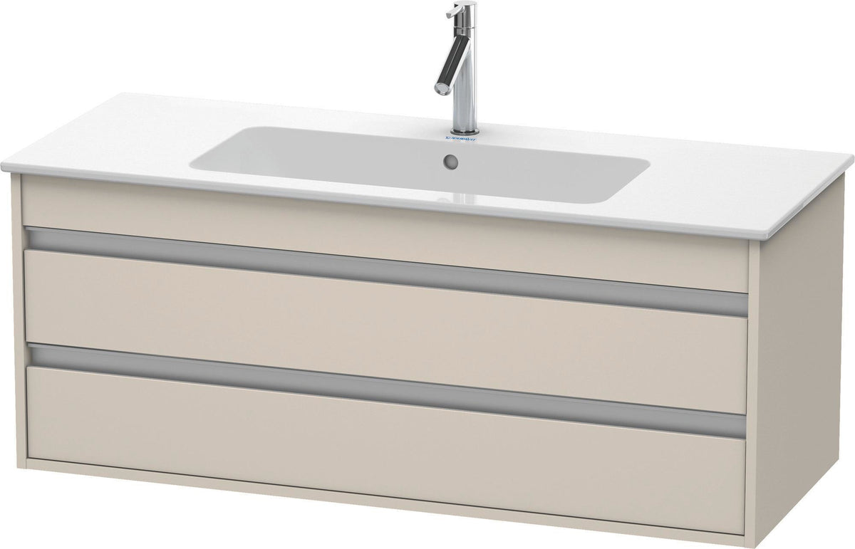 DURAVIT Ketho Waschtischunterbau 1200 mm betongrau matt mit 2 Schubkästen und Soft-Close