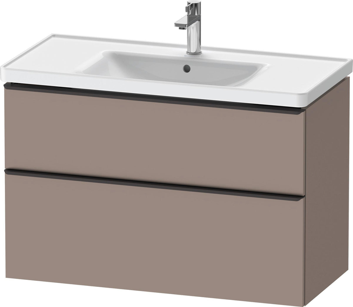 DURAVIT D-Neo Waschtischunterbau 984 mm betongrau matt mit Soft-Close und Bronze-Griff