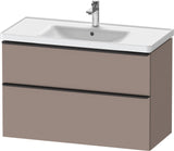 DURAVIT D-Neo Waschtischunterbau 984 mm betongrau matt mit Soft-Close und Bronze-Griff