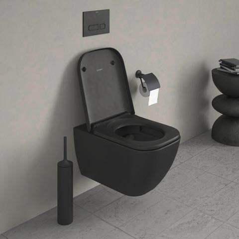 DURAVIT WC-Sitz Happy D.2 Anthrazit matt mit Absenkautomatik und Edelstahl-Scharnieren