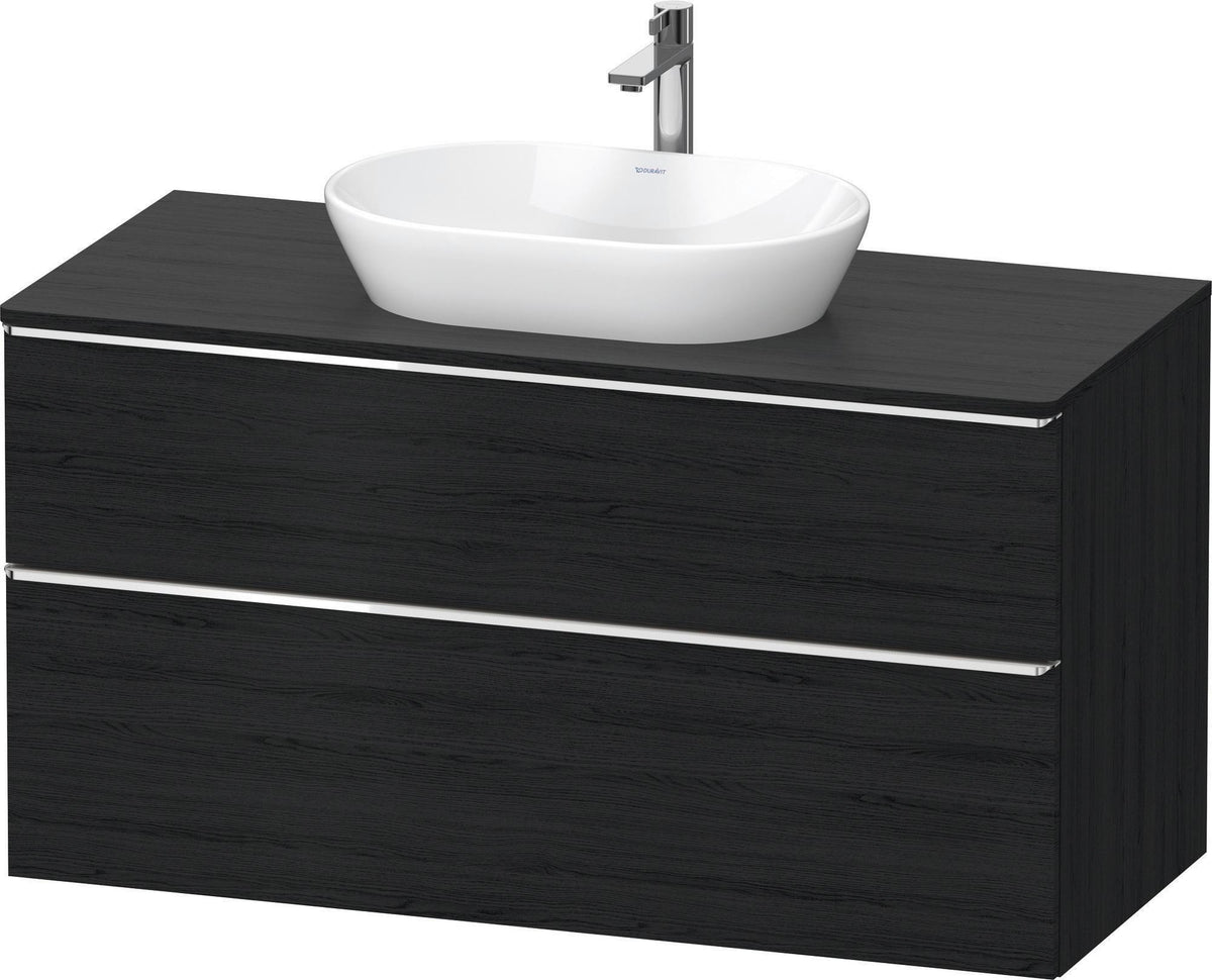 DURAVIT D-Neo Konsolenwaschtischunterbau 1200 mm Eiche Schwarz Matt mit Bronze Griff