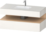 DURAVIT Qatego Studio F. A. Porsche Einbauwaschtisch mit Konsolenwaschtischunterbau 1200 mm Weiß Matt