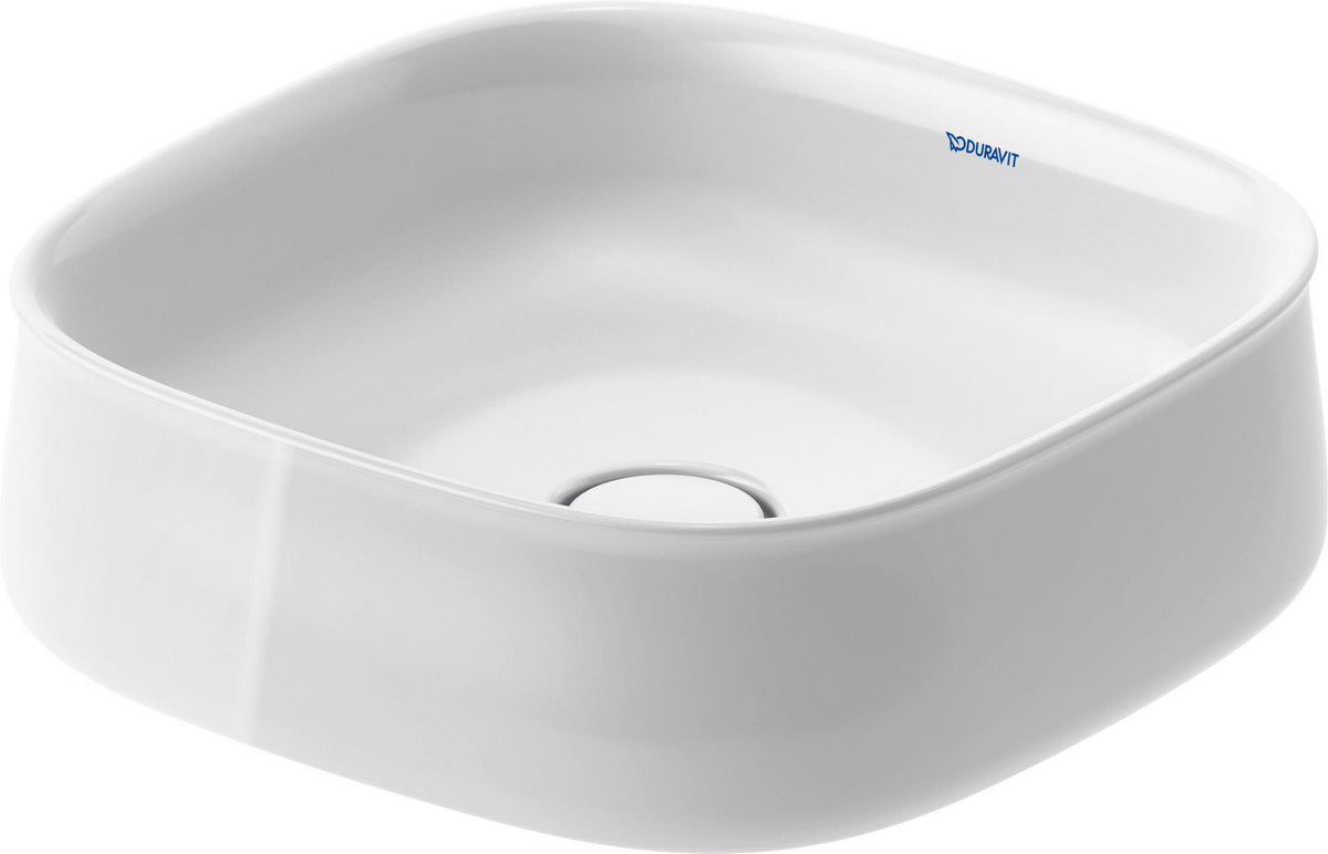 DURAVIT Aufsatzbecken Zencha 420 mm Weiß, geschliffen, ohne Überlauf & Hahnloch – DuraCeram
