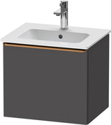 DURAVIT D-Neo Waschtischunterbau 510 mm Eiche Schwarz Matt mit Bronze Griff