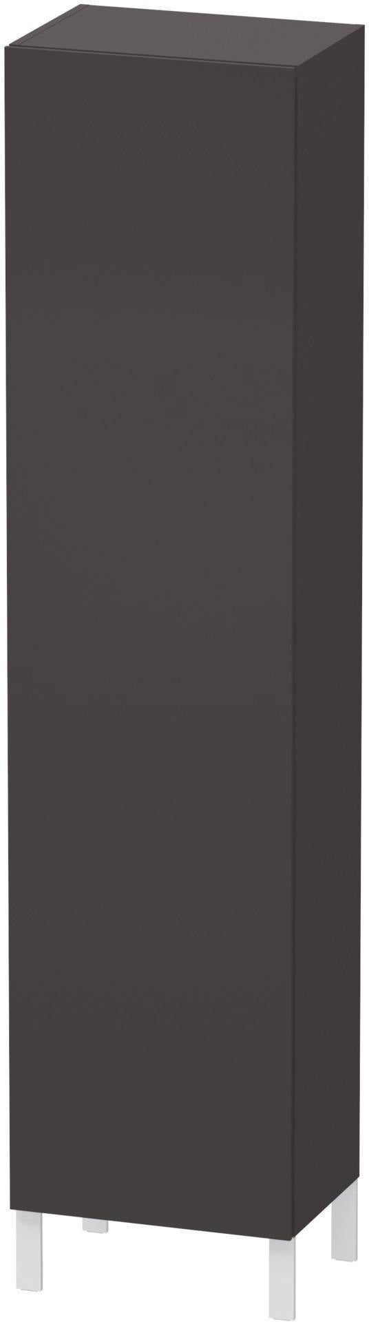 DURAVIT L-Cube Hochschrank 500 mm graphit matt, 1 Tür rechts, 2000 mm, wandhängend, mit Dämpfung
