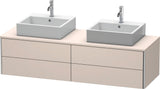 Duravit XSquare Waschtischunterbau 1600 mm betongrau matt, 4 Schubkästen, wandhängend