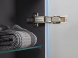 Duravit No.1 Spiegelschrank 700x600x148mm mit LED-Beleuchtung, Front- und Innenspiegel, links