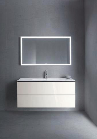 Duravit L-Cube Waschtischunterbau 1220 mm taupe matt mit 2 Schubkästen und Tip-On-Technik