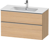 DURAVIT D-Neo Waschtischunterbau 1010 mm Eiche Schwarz mit Bronze Griff