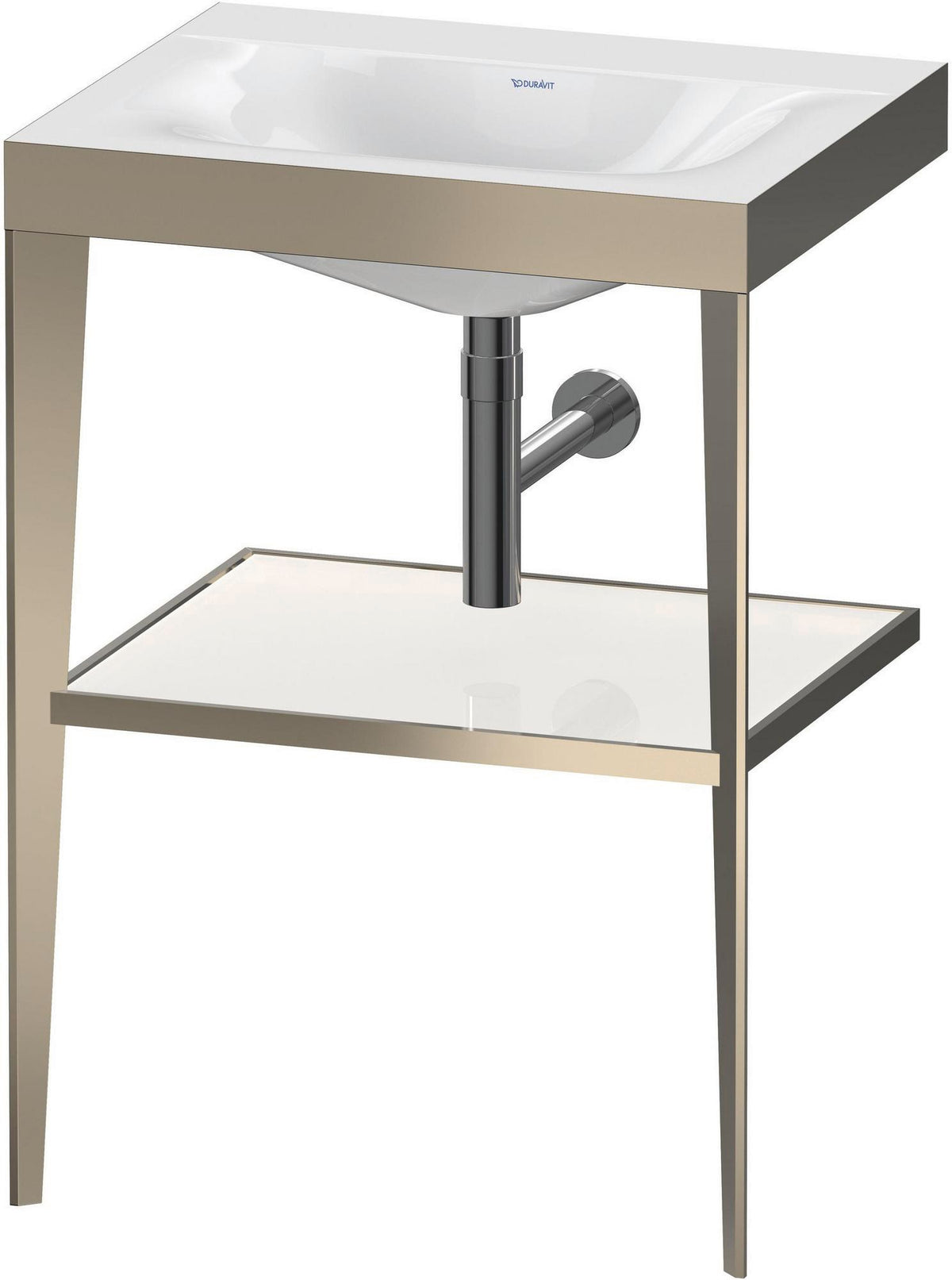 DURAVIT XViu c-bonded Waschtischset 600 mm champagner matt apricot pearl