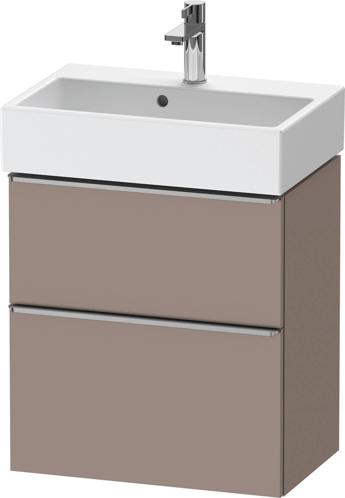 DURAVIT D-Neo Waschtischunterbau wandhängend Eiche Schwarz 584 mm mit Auszug und Schubkasten