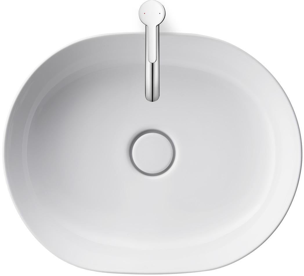 DURAVIT Luv Aufsatzbecken 500x350mm weiß geschliffen ohne Überlauf ohne Hahnlochbank
