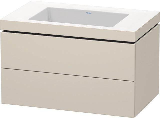 Duravit Waschtischset L-Cube 800 mm mit Vero Air Möbelwaschtisch – wandhängend, 2 Schubkästen