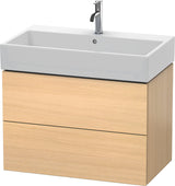 DURAVIT L-Cube Waschtischunterbau 784 mm, 2 Schubkästen, Weiß Matt, Wandhängend