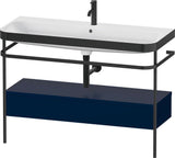 Duravit Happy D.2 c-bonded Waschtischset 1175 mm mit Metallkonsole & Schubkasten in Taupe