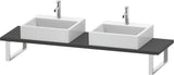 Duravit L-Cube Konsole variabel, 480 mm tief, weiß matt, mit 2 Waschschüssel-Aussparungen