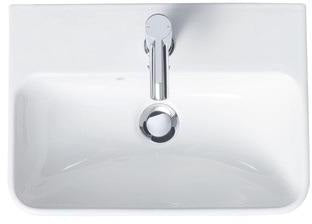 DURAVIT ME by Starck Handwaschbecken 450 mm mit Überlauf, 1 Hahnloch, weiß seidenmatt