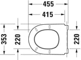 DURAVIT WC-Sitz Qatego Studio F. A. Porsche Collection weiß mit Absenkautomatik