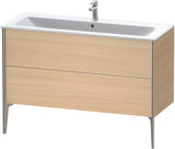 DURAVIT XViu Waschtischunterbau bodenstehend 1210 mm, 2 Auszüge, champagner matt/weiß matt