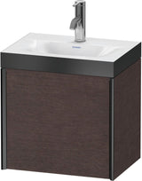 DURAVIT XViu Waschtischunterbauset mit 1 Tür, 460x450x330 mm, schwarz matt/Eiche, wandhängend