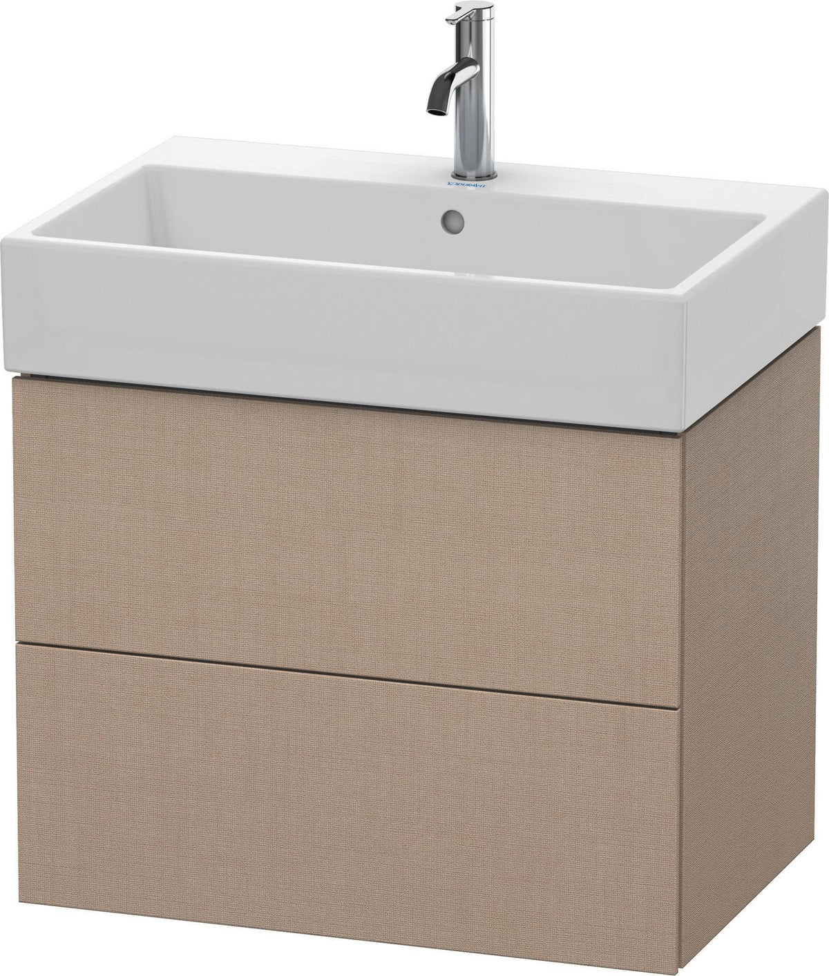 Duravit L-Cube Waschtischunterbau 684 mm, 2 Schubkästen, Weiß Matt, Wandmontage