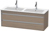 DURAVIT Ketho Waschtischunterbau 1270 mm Eiche Terra – 2 Schubkästen, wandhängend, Soft-Close