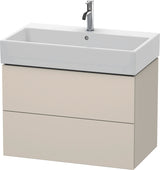 DURAVIT L-Cube Waschtischunterbau 784 mm, 2 Schubkästen, Weiß Matt, Wandhängend